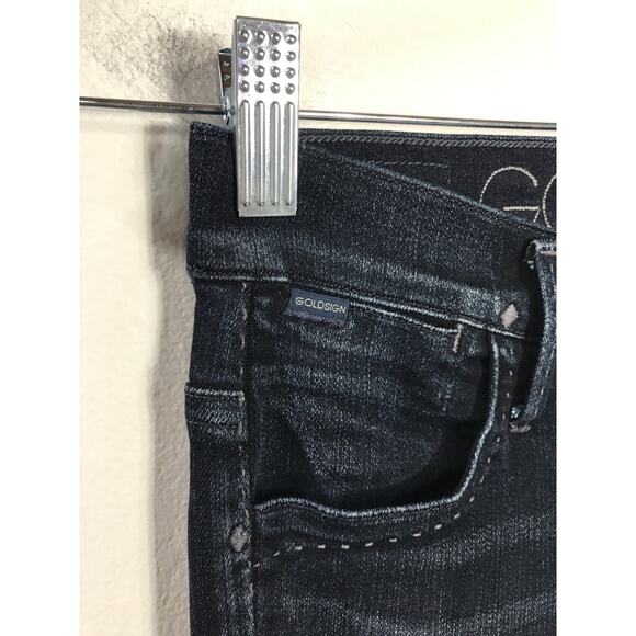 Goldsign Stella Dark Flare Jeans Womens 24 Capsule Bell Bottom Designer 70s Boho - Picture 6 of 13